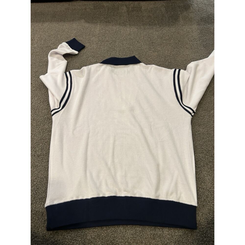 Bogey Boys BB Zip Terry Crewneck WHT Men's White Size Small - Picture 2 of 5